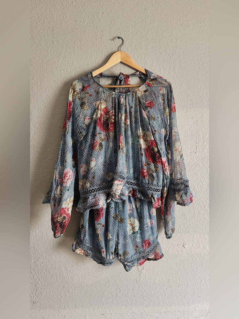 *AS IS* Zimmermann Havoc Silk Floral Floating Layer Playsuit Romper